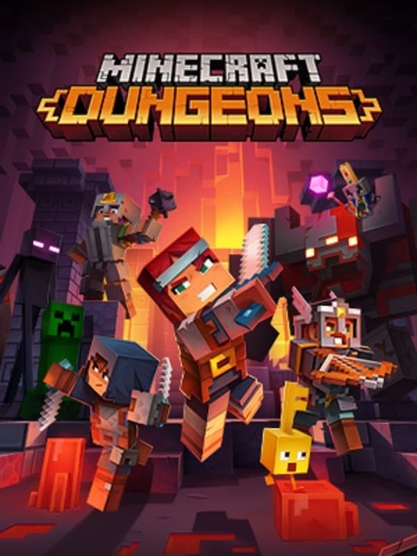 Coperta jocului Minecraft Dungeons